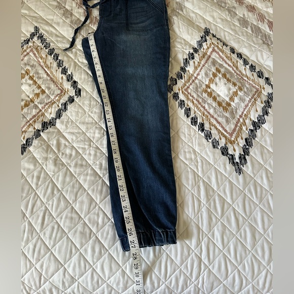 Jean Joggers for Women Denim Ripped Loose High Waisted Stretch Drawstring. Sz 10 - Picture 7 of 11